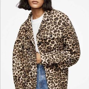 Anine Bing Flynn Oversized Jacket in Leopard Print-SMALL